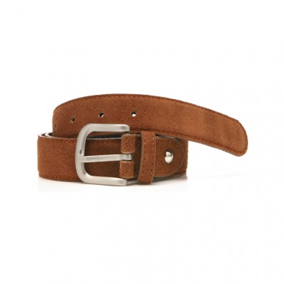 Suede Leather Belt - brown